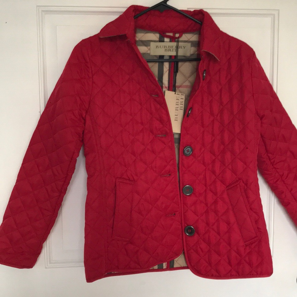 Burberry Brit red coat